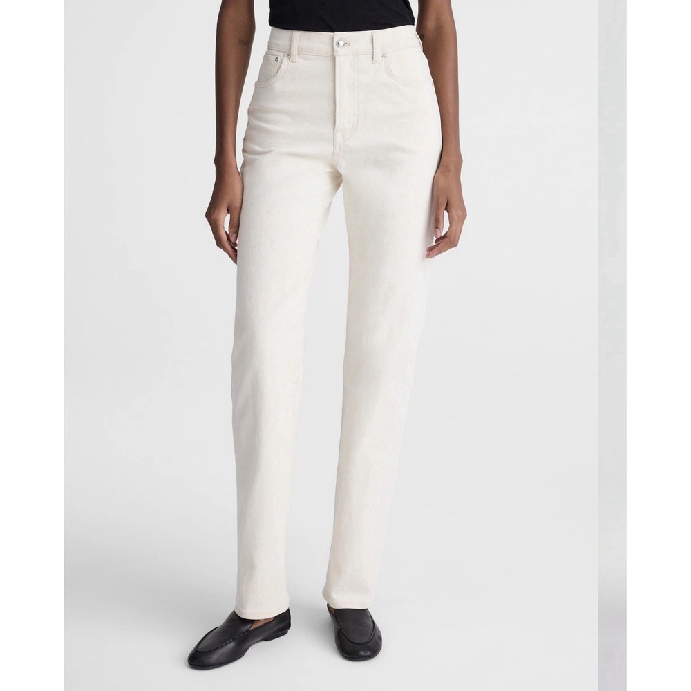 Madewell‎ Petite Longline Straight Jean women's 30P ivory magic pockets NY634